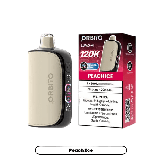 Orbito Lumo AI 120K - Peach Ice (30mL) - Simpli Vape - Canada shipping and delivery