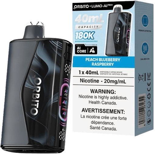 Peach Blueberry Raspberry - Orbito Lumo AI Pro+ 180K Disposable Vape (30mL) - Simpli Vape - #Canada shipping and delivery#