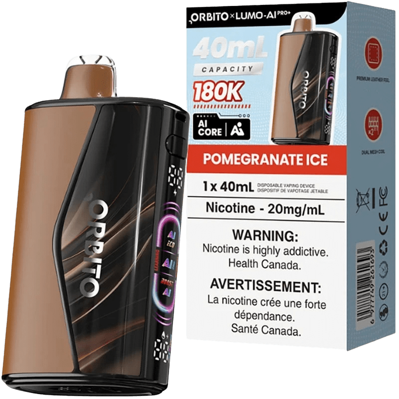Pomegranate lce - Orbito Lumo AI Pro+ 180K Disposable Vape (30mL) - Simpli Vape - #Canada shipping and delivery#