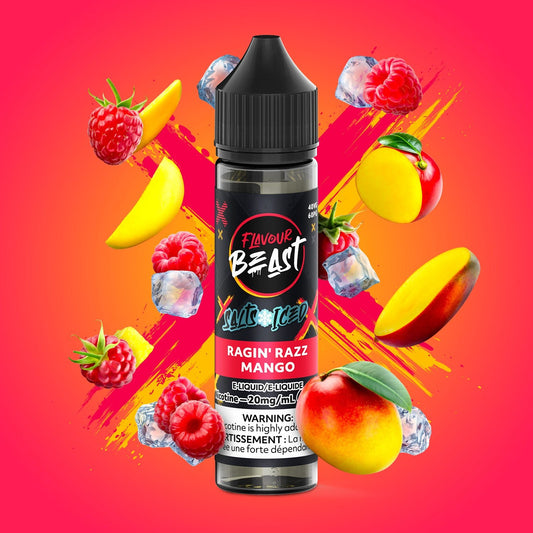 Ragin' Razz Mango (ICED) - 60mL Nic - Salt Flavour Beast E - Liquid - Simpli Vape - Canada shipping and delivery