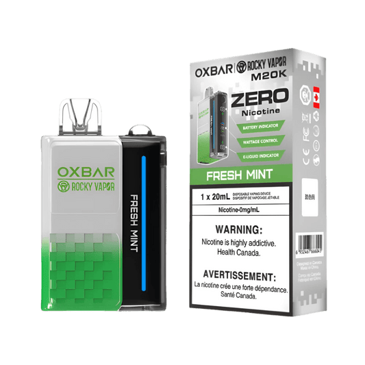 Rocky Vapor Oxbar M20K - Fresh Mint (Nicotine Free) - Simpli Vape - Canada shipping and delivery