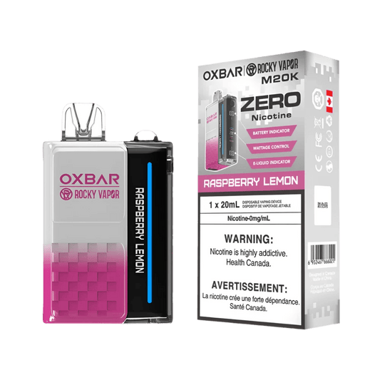 Rocky Vapor Oxbar M20K - Raspberry Lemon (Nicotine Free) - Simpli Vape - Canada shipping and delivery