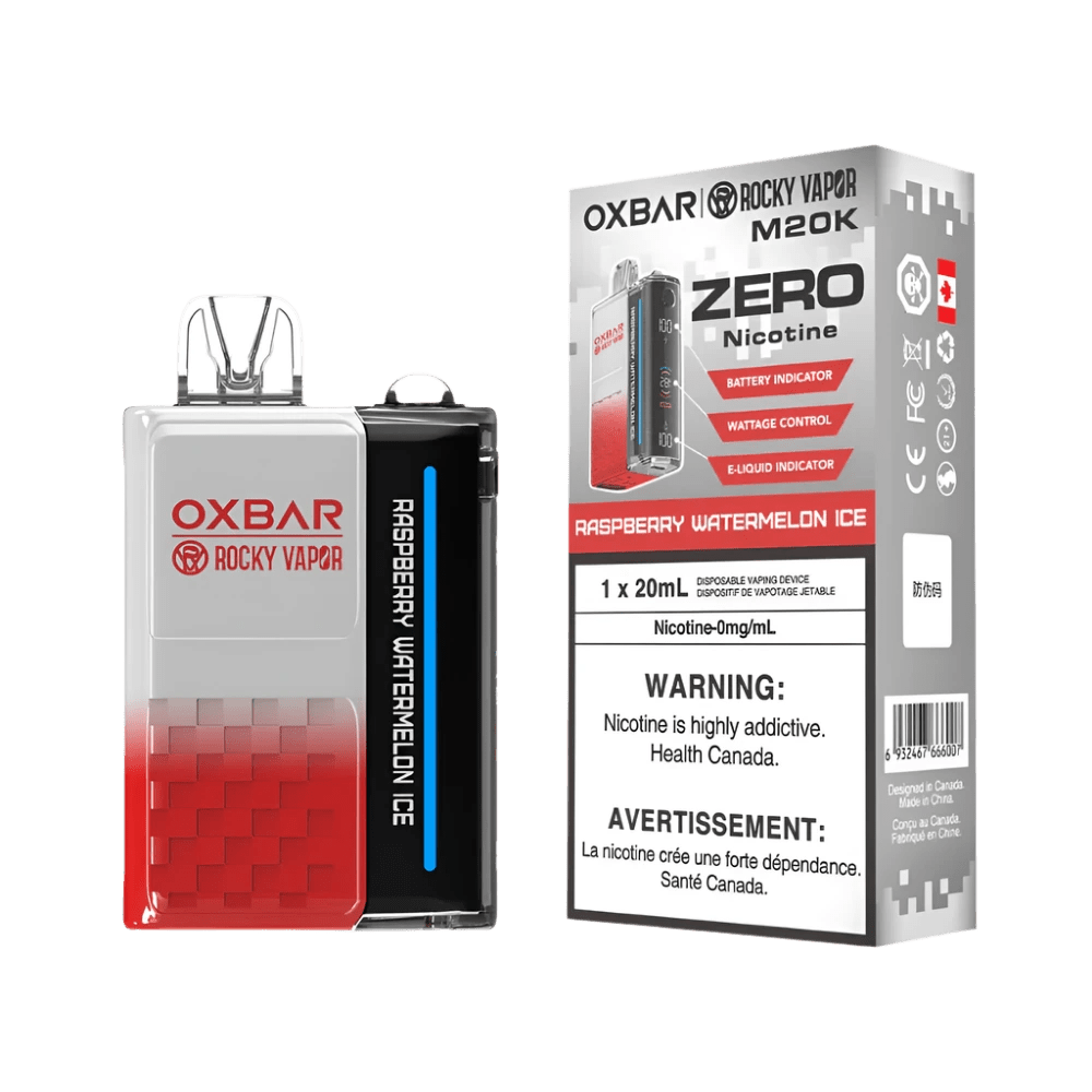Rocky Vapor Oxbar M20K - Raspberry Watermelon Ice (Nicotine Free) - Simpli Vape - Canada shipping and delivery