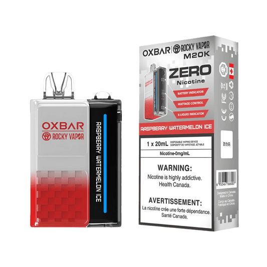 Rocky Vapor Oxbar M20K - Raspberry Watermelon Ice (Nicotine Free) - Simpli Vape - Canada shipping and delivery
