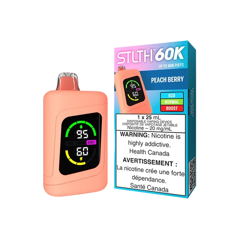 STLTH 60K – Peach Berry - Simpli Vape - Canada shipping and delivery