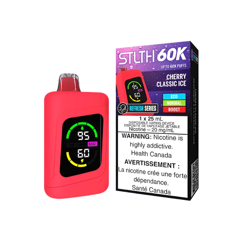 STLTH 60K – REFRESH SERIES CHERRY CLASSIC ICE - Simpli Vape - Canada shipping and delivery
