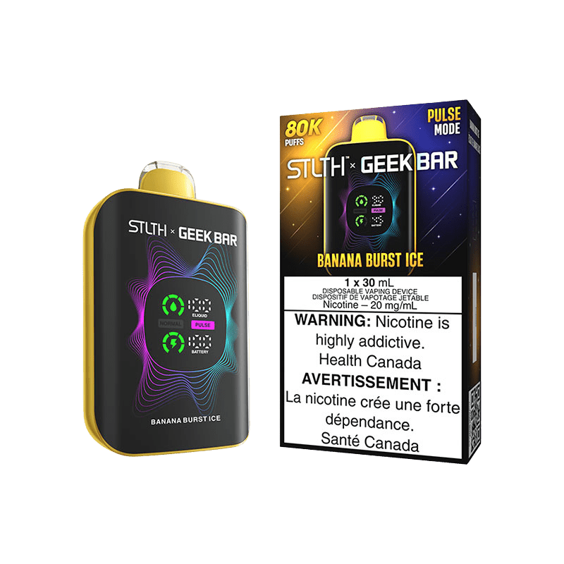 STLTH X GEEK BAR DISPOSABLE - BANANA BURST ICE - Simpli Vape - Canada shipping and delivery