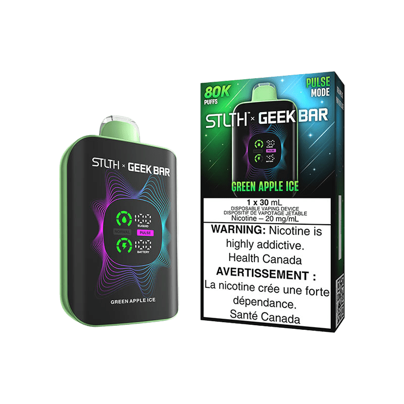 STLTH X GEEK BAR DISPOSABLE - GREEN APPLE ICE - Simpli Vape - Canada shipping and delivery