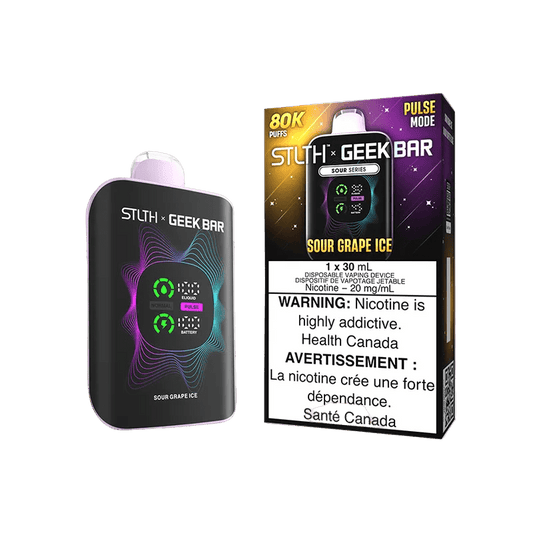 STLTH X GEEK BAR DISPOSABLE - SOUR GRAPE ICE - Simpli Vape - Canada shipping and delivery