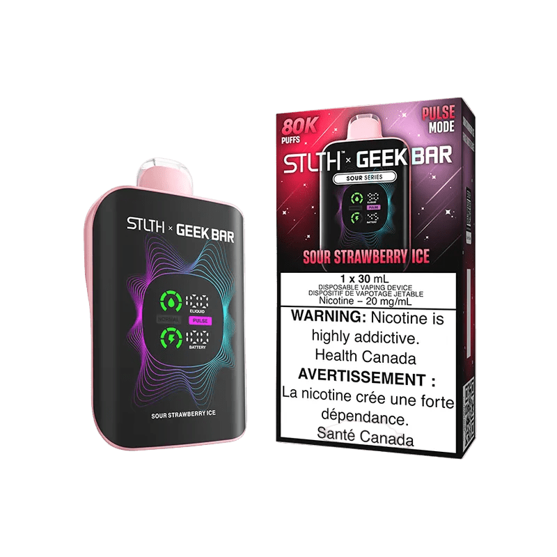 STLTH X GEEK BAR DISPOSABLE - SOUR STRAWBERRY ICE - Simpli Vape - Canada shipping and delivery