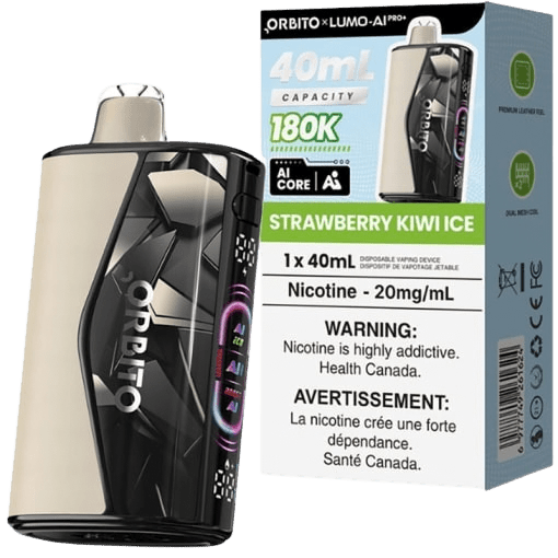 Strawberry Kiwi Ice - Orbito Lumo AI Pro+ 180K Disposable Vape (30mL) - Simpli Vape - #Canada shipping and delivery#