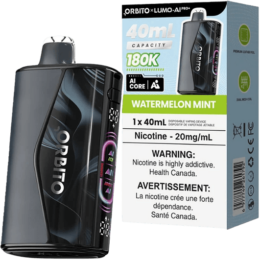 Watermelon Mint - Orbito Lumo AI Pro+ 180K Disposable Vape (30mL) - Simpli Vape - #Canada shipping and delivery#