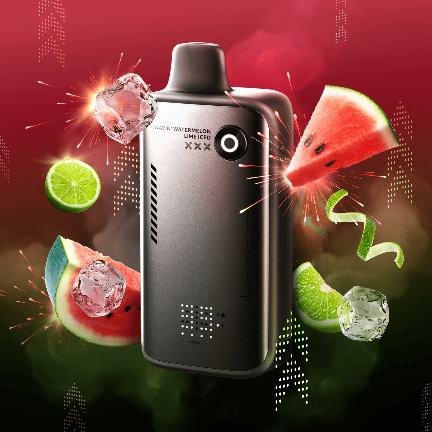 Wavin' Watermelon Lime Iced Flavour Beast Alpha 80K Disposable - Simpli Vape - Canada shipping and delivery
