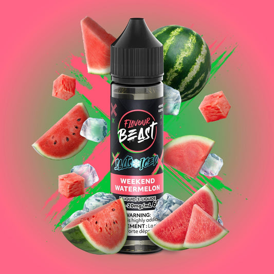Weekend Watermelon (ICED) - 60mL Nic - Salt Flavour Beast E - Liquid - Simpli Vape - Canada shipping and delivery