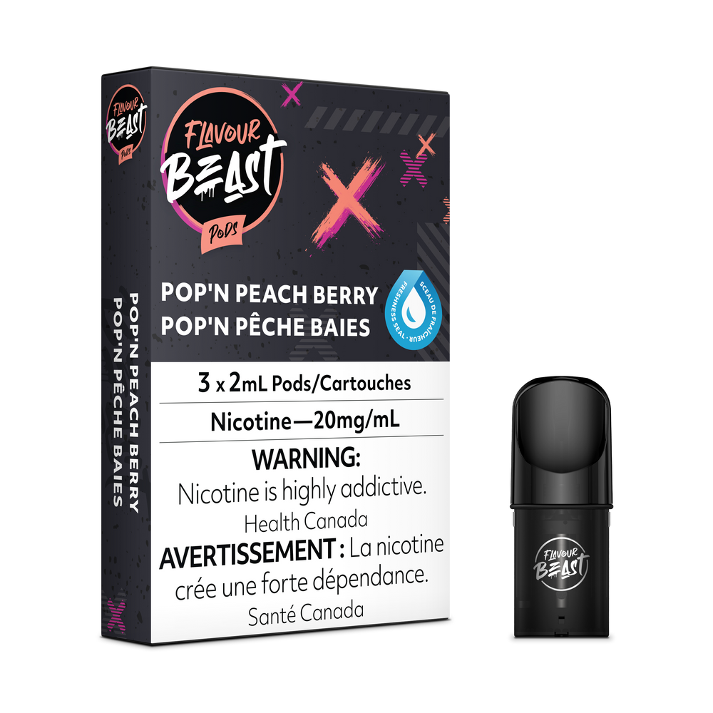 Pop'n Peach Berry - Flavour Beast STLTH Compatible Pod