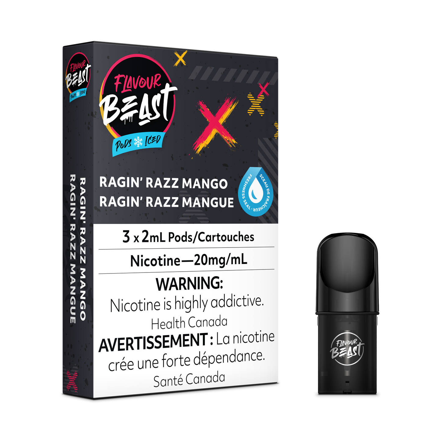 Ragin' Razz Mango - Flavour Beast STLTH Compatible Pod
