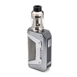 Geekvape Aegis Legend 2 200W Starter Kit in silver and grey leather color