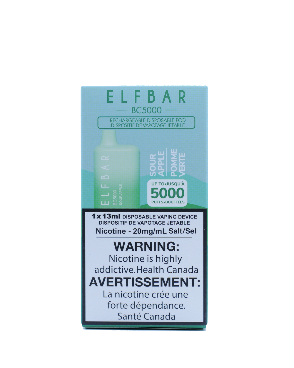 Elf Bar Disposable Vape 5000 Puffs - Sour Apple