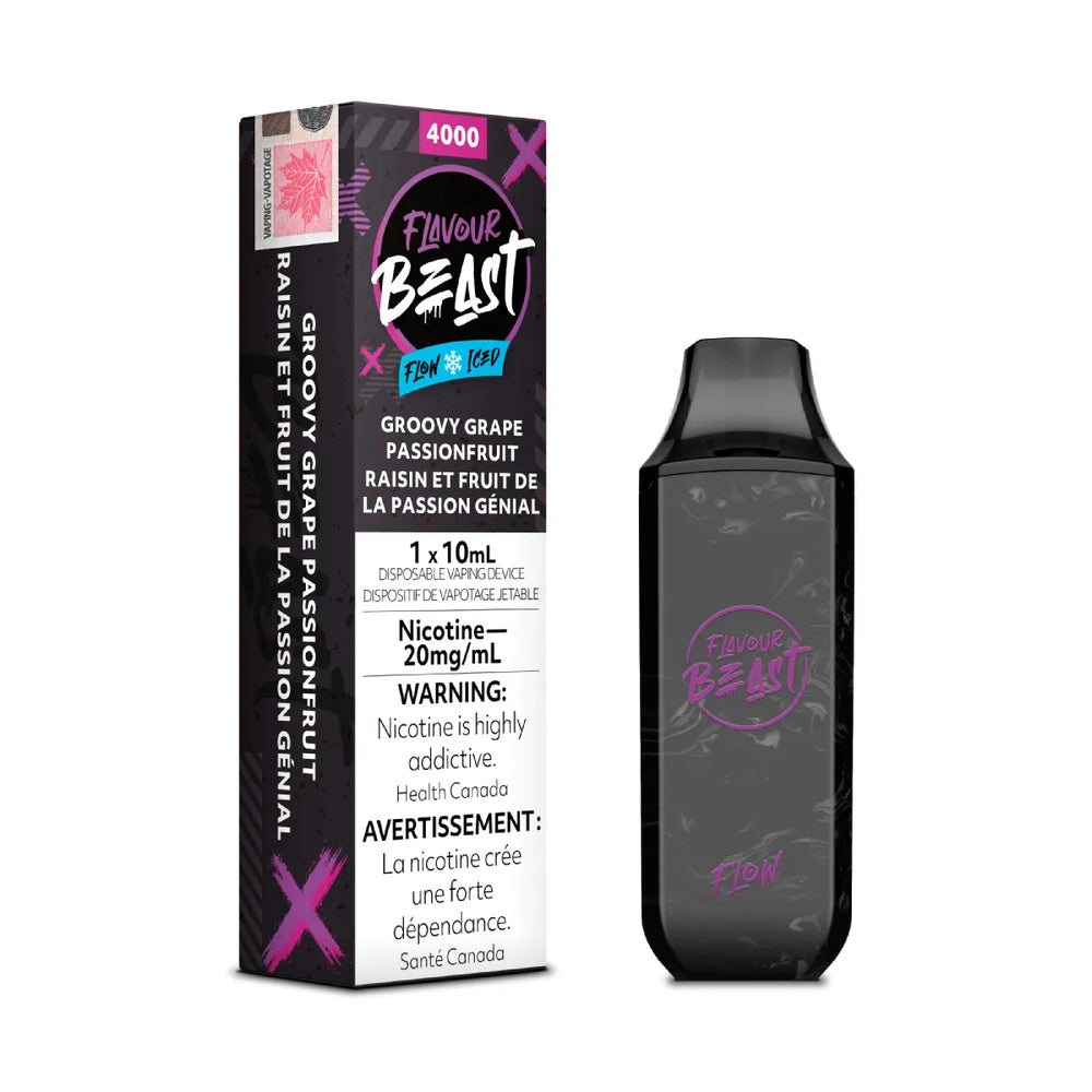 Groovy Grape Passionfruit Iced - Flavour Beast Flow Disposable 5000 Puffs