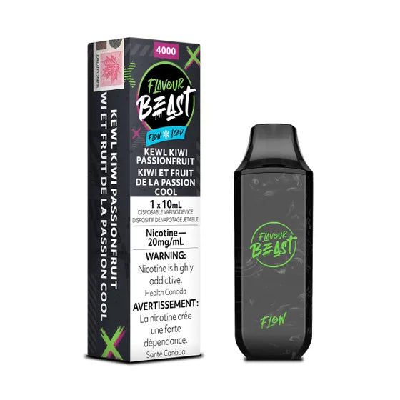 Kewl Kiwi Passionfruit Iced - Flavour Beast Flow Disposable 4000 Puffs