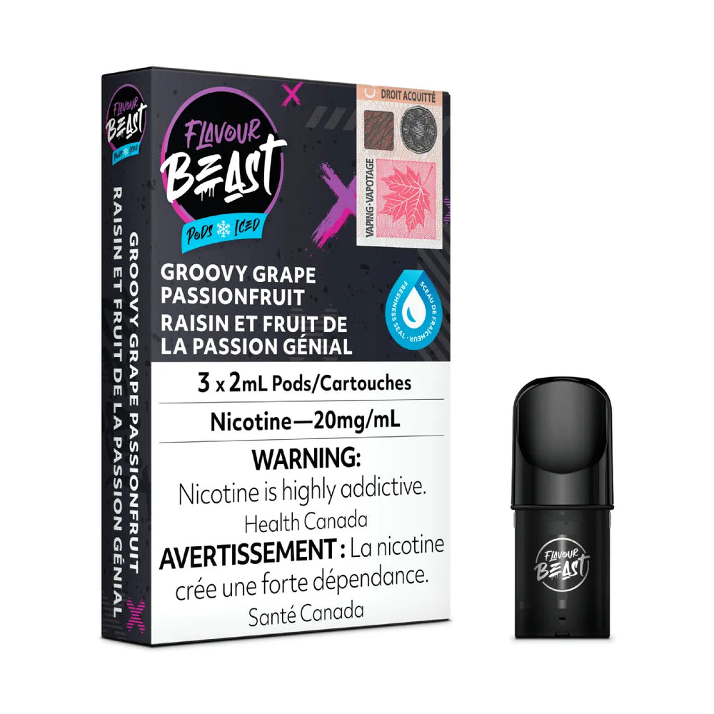 Groovy Grape Passionfruit Iced - Flavour Beast STLTH Compatible Pod