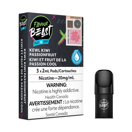 Kewl Kiwi Passionfruit Iced - Flavour Beast STLTH Compatible Pod